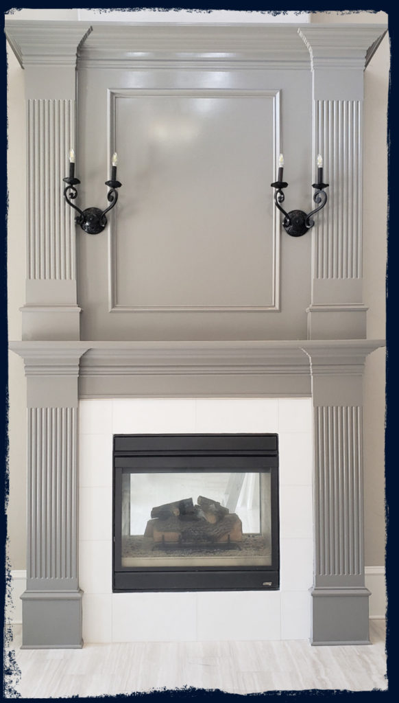 Image of painted fireplace